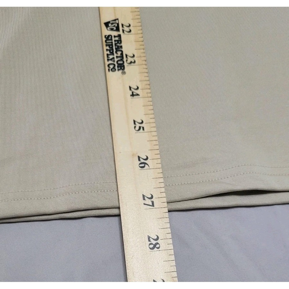 XGO Shirt Mens Large Beige Crew Neck Acclimate Dry Base Layer Made USA 1446 - Picture 2 of 8